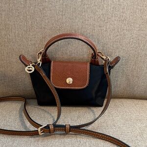 Longchamp Mini Bag in Black and Brown